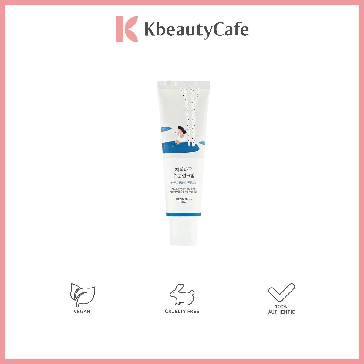 Round Lab Birch Juice Moisturizing Sun Cream - Sunscreen for All Skin Types - Moisturizing, Lightweight, No White Cast