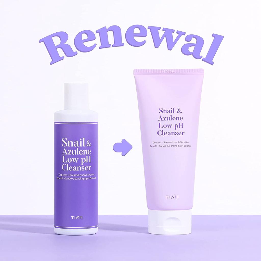 TIA'M Snail & Azulene Low pH Cleanser