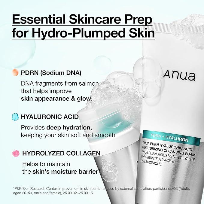 Anua PDRN Hyaluronic Acid Moisturizing Cleansing Foam 150ml