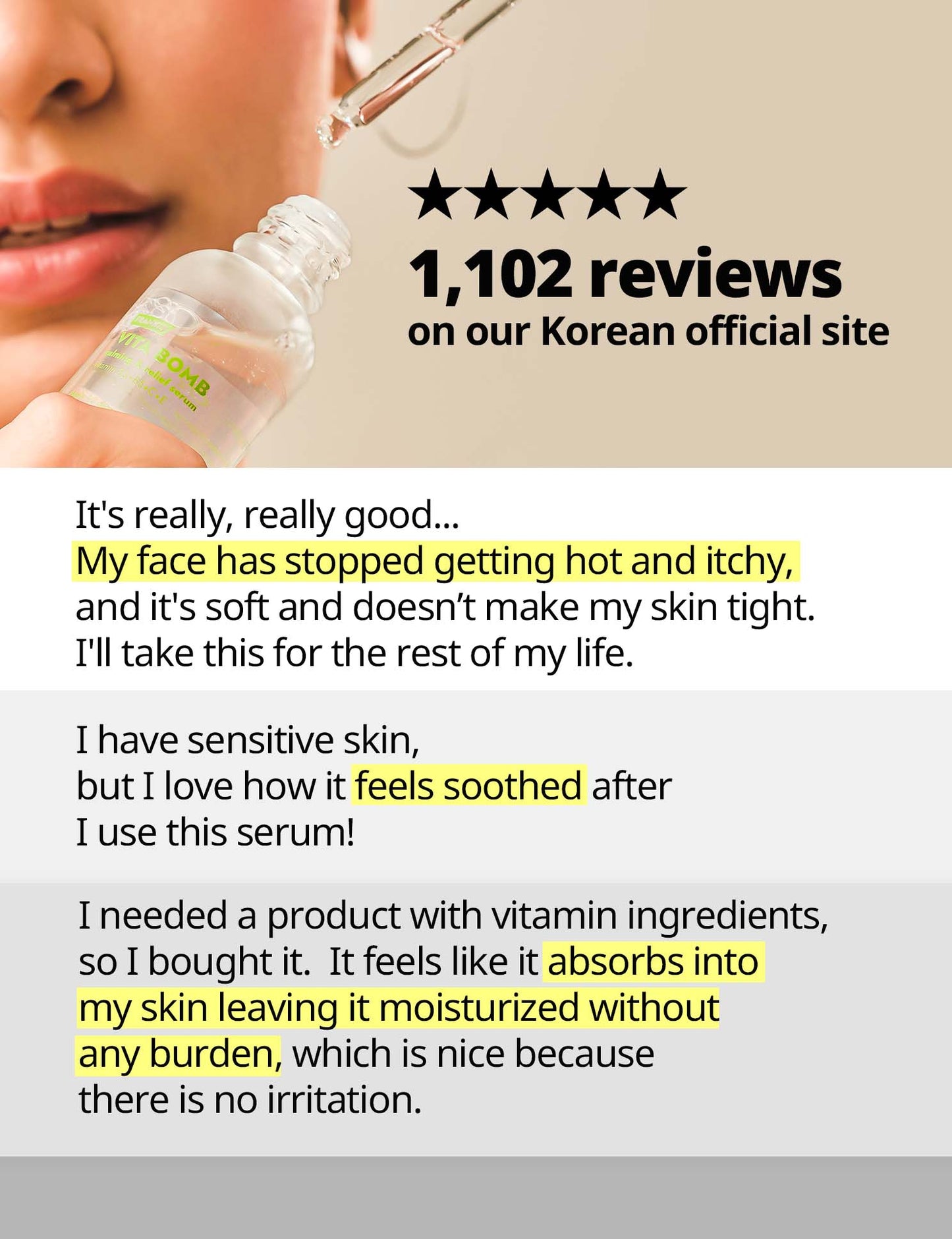 Frankly Vita Bomb Calming & Relief Serum - 5% Niacinamide Serum - Serum For Dark Spots, Hydration