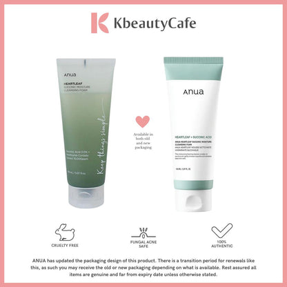 Anua Heartleaf Succinic Moisture Cleansing Foam