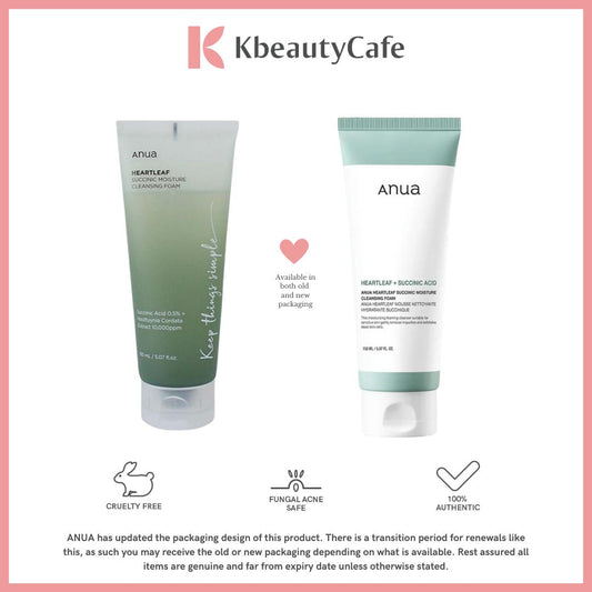 Anua Heartleaf Succinic Moisture Cleansing Foam