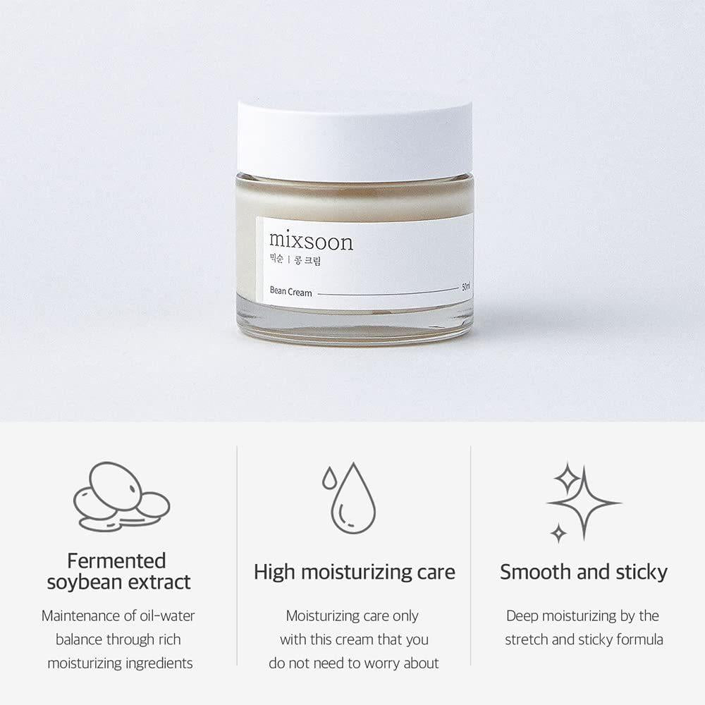 Mixsoon Bean Cream 50ml (Lightweight Moisturizer)