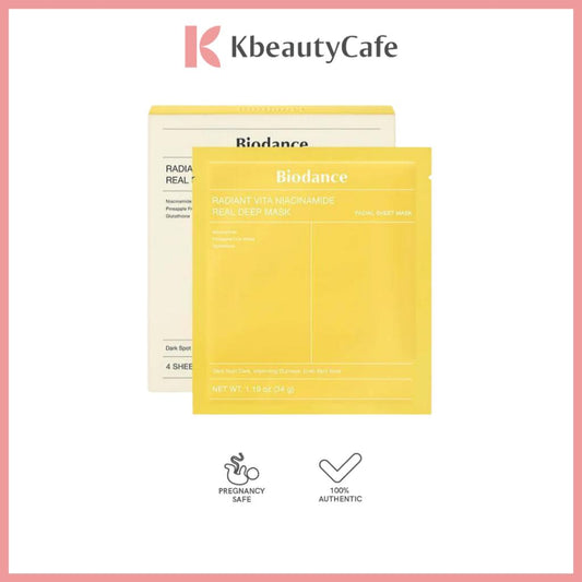 Biodance Radiant Vita Niacinamide Real Deep Mask (1pc or 4pcs)