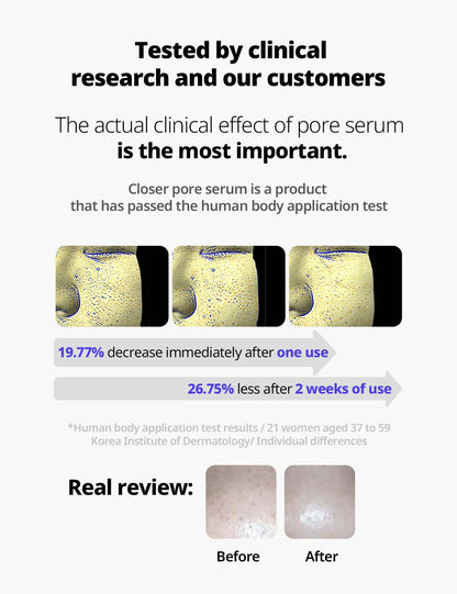 Frankly Closer Pore Reducing Serum - Pore Minimizer and Anti-aging - 9 Kinds of Peptides
