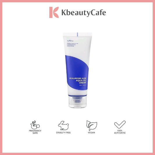 Isntree Hyaluronic Acid Aqua Gel Cream - Lightweight, Non-Sticky Moisturizer for Oily Skin - Heals, Soothes and Brightens