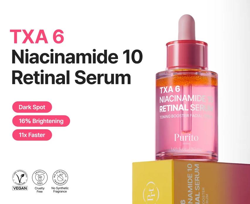 Purito TXA 6 Niacinamide 10 Retinal Serum 30ml