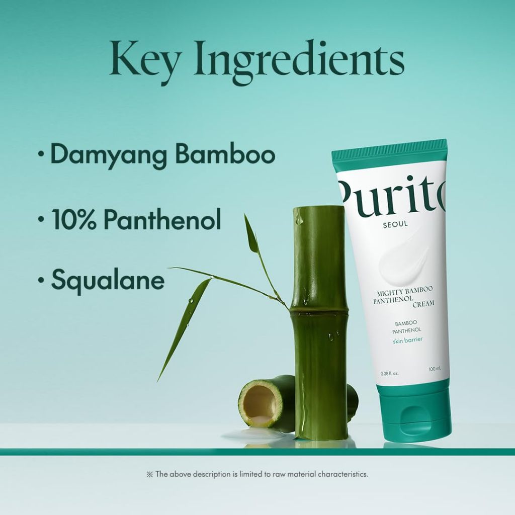 Purito Mighty Bamboo Panthenol Cream – Barrier Repair Lightweight Korean Moisturizer