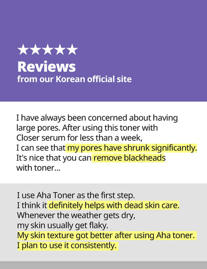 Frankly AHA 8.05 Clearing & Exfoliating Toner - Glycolic Acid Toner - Brightening, Hydrating, Fades Hyperpigmentation, Whitehead Remover