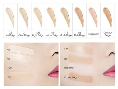 THE SAEM Cover Perfection Tip Concealer - Liquid Multi-Use Concealer, Full Coverage Makeup for Acne Dark Spots Dark Circles Hyperpigmentation and Blemishes