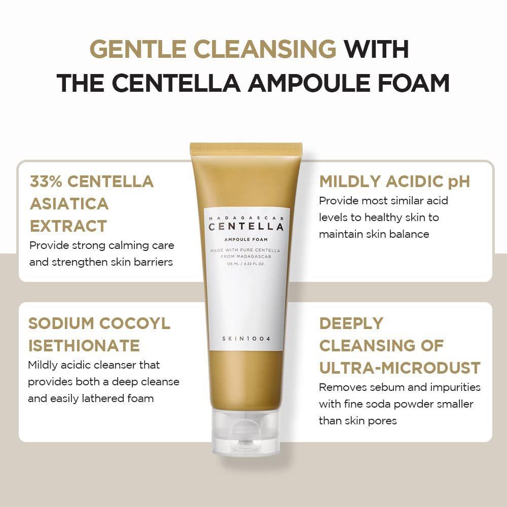 Skin1004 Madagascar Centella Ampoule Foam – Gentle Soothing Cleanser for Acne-Prone & Sensitive Skin