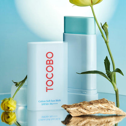 TOCOBO Cotton Soft Sun Stick - Lightweight, Matte Finish - With SPF 50+ PA++++ - Great for Oily Skin