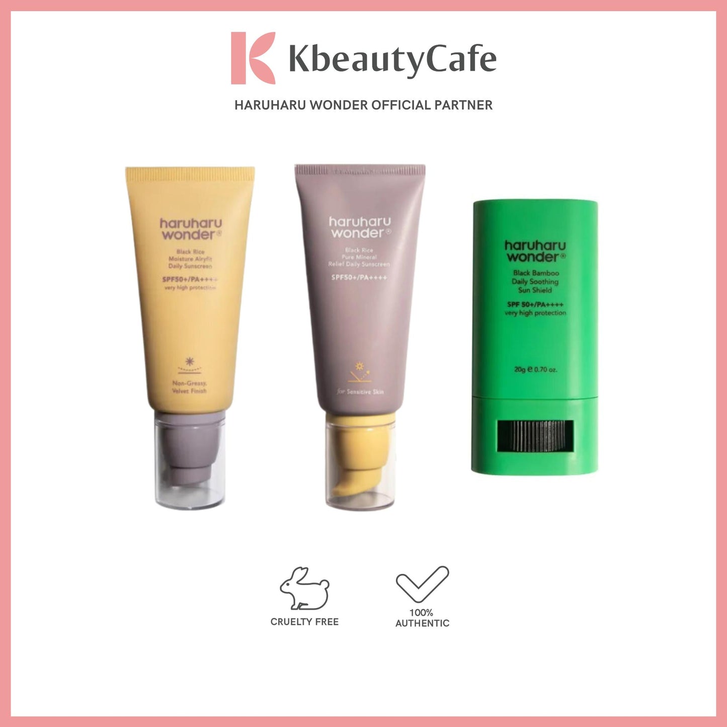 Haruharu Wonder Black Rice Moisture Airyfit Sunscreen / Mineral Relief Daily / Soothing Sun Shield