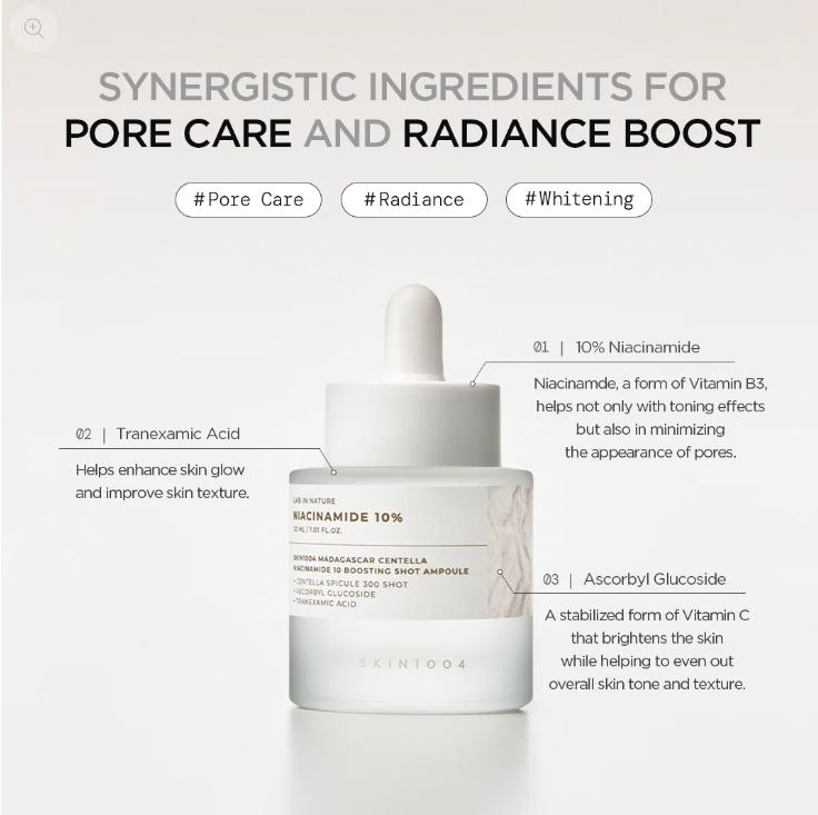Skin1004 Madagascar Centella Niacinamide 10 Boosting Shot Ampoule 30ml