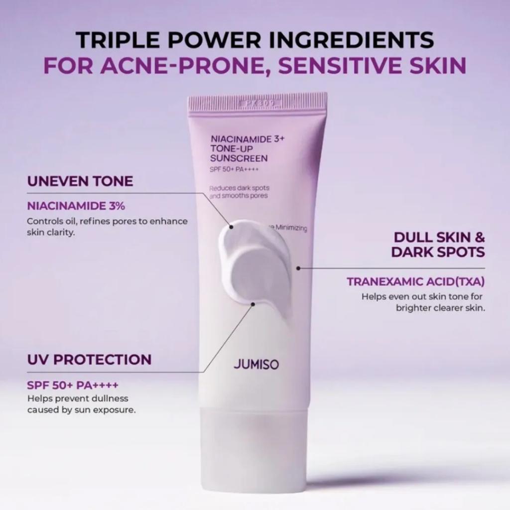Jumiso Niacinamide 3+ Tone-up Sunscreen 40ml