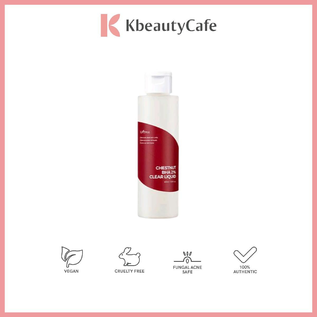 Isntree Chestnut BHA 2% Clear Liquid - Toner for Blackheads and Whiteheads - Contains 2% Salicylic Acid - Hydrating, Controls Oil Production