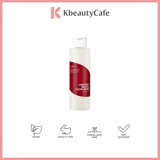 Isntree Chestnut BHA 2% Clear Liquid - Toner for Blackheads and Whiteheads - Contains 2% Salicylic Acid - Hydrating, Controls Oil Production