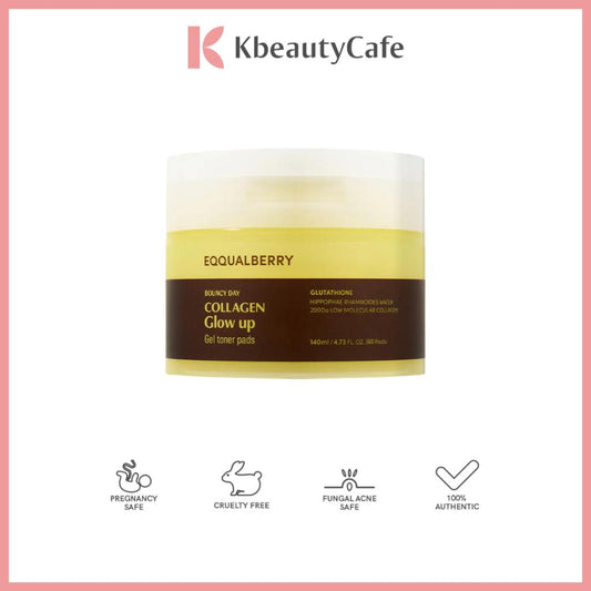 Eqqualberry Collagen Glow Up Gel Toner Pads (60 Pads)