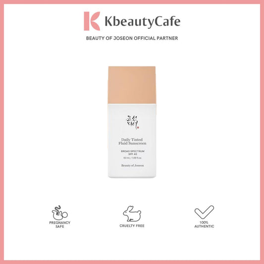 Beauty of Joseon Daily Tinted Fluid Sunscreen – Lightweight Tinted Sunscreen for Oily & Acne-Prone Skin