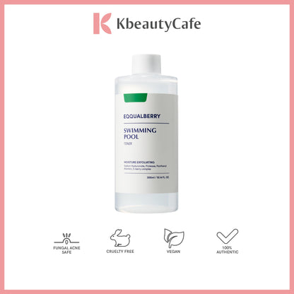 Eqqualberry Swimming Pool Toner – Gentle Exfoliating Toner for Sensitive & Acne-Prone Skin