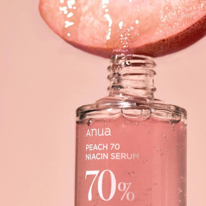 Anua Peach 70% Niacin Serum 30ml / Peach 77 Niacin Conditioning Milk / Essence Toner