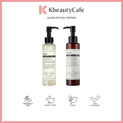 Klairs Gentle Black Deep or Fresh Cleansing Oil - Gently Removes Sunscreen and Makeup