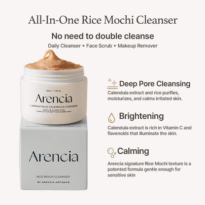 Arencia Fresh Calendula Rice Mochi Cleanser 120g