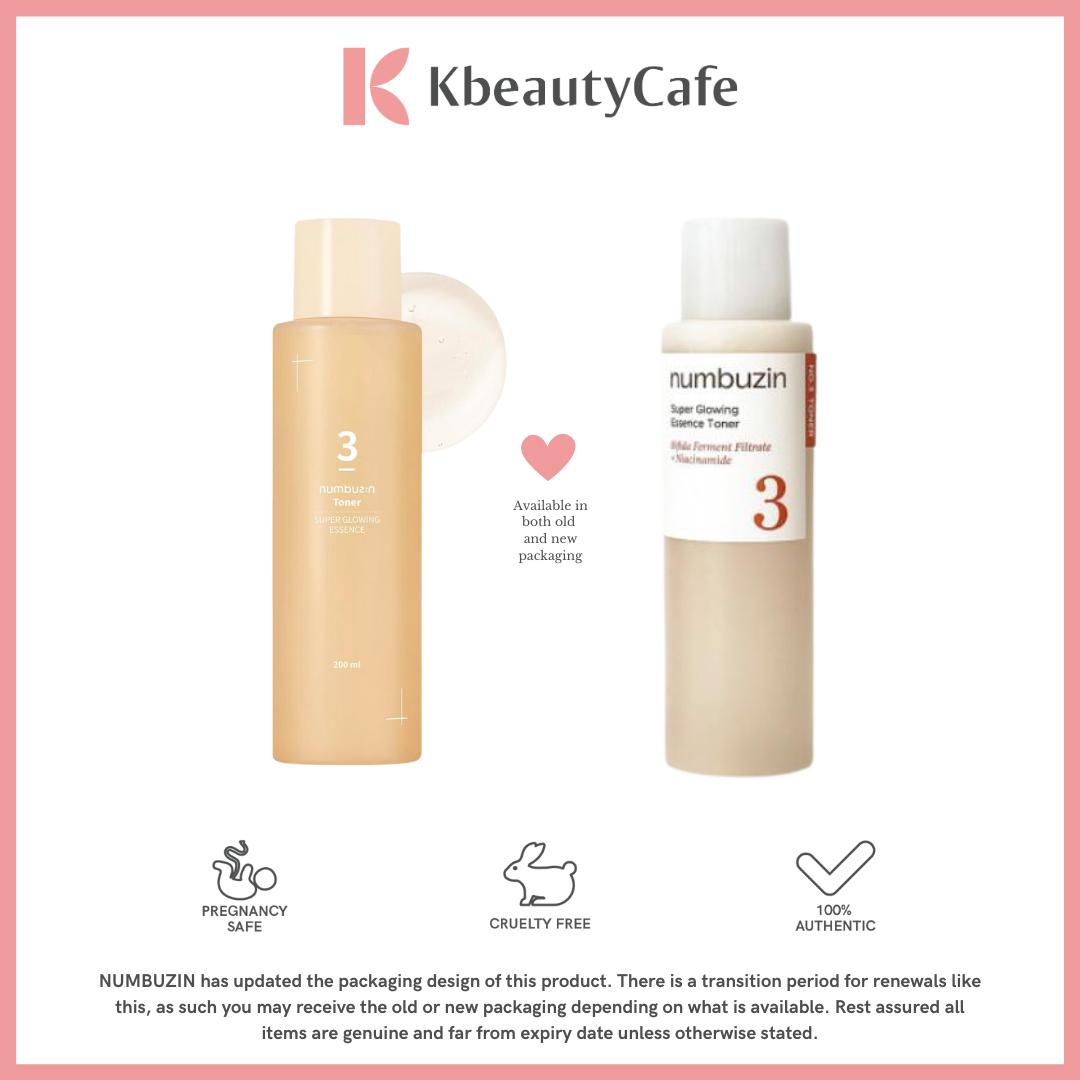Numbuzin No.3 Super Glowing Essence Toner - Fermented Ingredients, Niacinamide, Galactomyces, Glowy Skin Radiance
