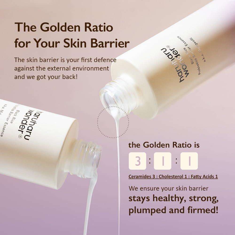 Haruharu Wonder Black Rice Probiotics Barrier Essence – Barrier Repair & Soothing Essence for Sensitive Skin