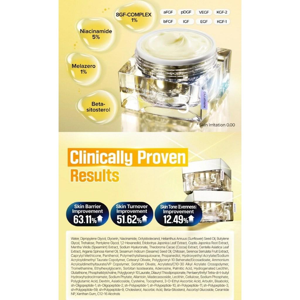 Numbuzin No.5+ Vitamin Glutathione Dark Spot Laser Cream 50ml