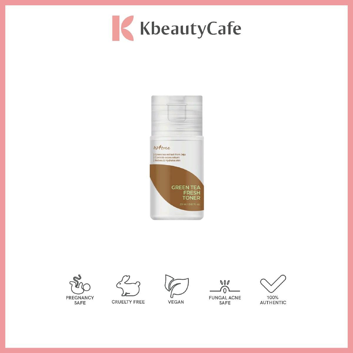 Isntree Green Tea Fresh Toner - Regulates Sebum Production, Soothes, and Heals Acne - Toner For Oily or Acne-Prone Skin