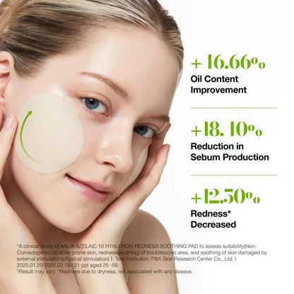 Anua Azelaic Acid 10 Hyaluron Redness Soothing Pad (90 Pads)