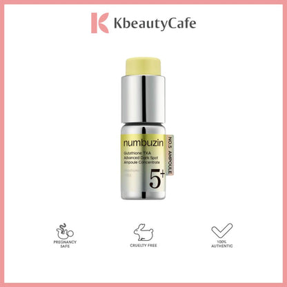 Numbuzin No.5 Glutathione TXA Advanced Dark Spot Ampoule Concentrate 10g+0.7g