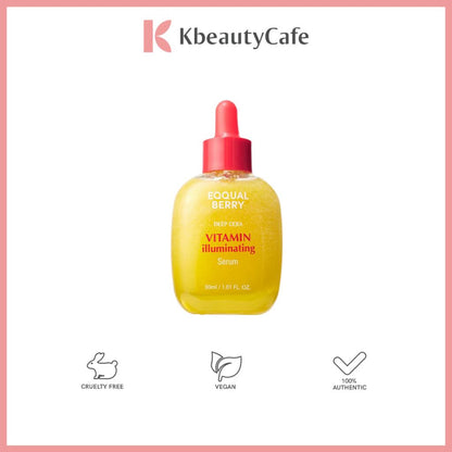 Eqqualberry Vitamin Illuminating Serum 30ml – Gentle Brightening Serum for Dull & Uneven Skin Tone
