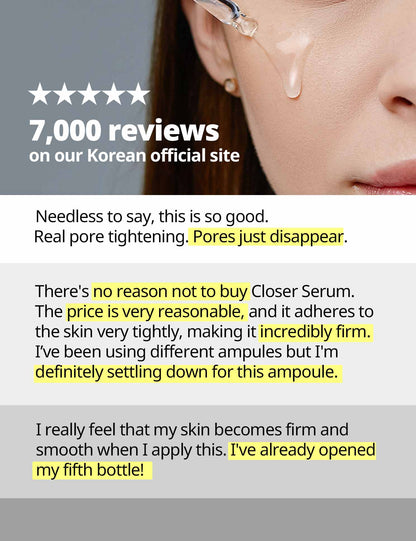 Frankly Closer Pore Reducing Serum - Pore Minimizer and Anti-aging - 9 Kinds of Peptides