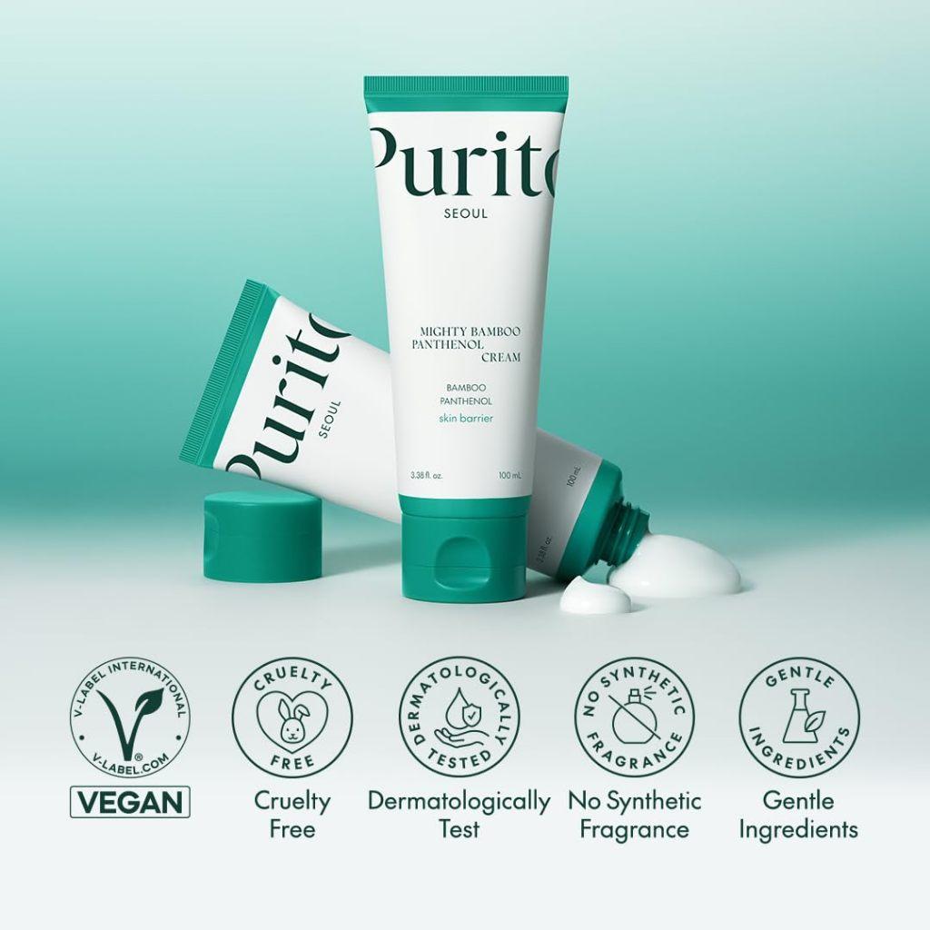 Purito Mighty Bamboo Panthenol Cream – Barrier Repair Lightweight Korean Moisturizer
