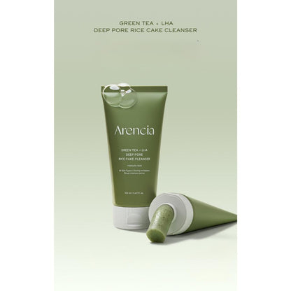 Arencia Green Tea + LHA Deep Pore Rice Cake Cleanser
