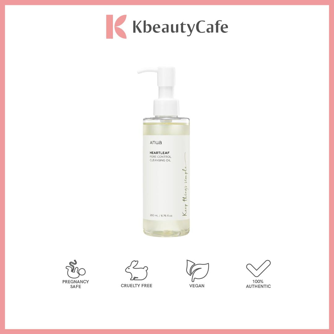 Anua Heartleaf Pore Control Cleansing Oil - Makeup Remover For Sensitive Skin - Removes Blackheads