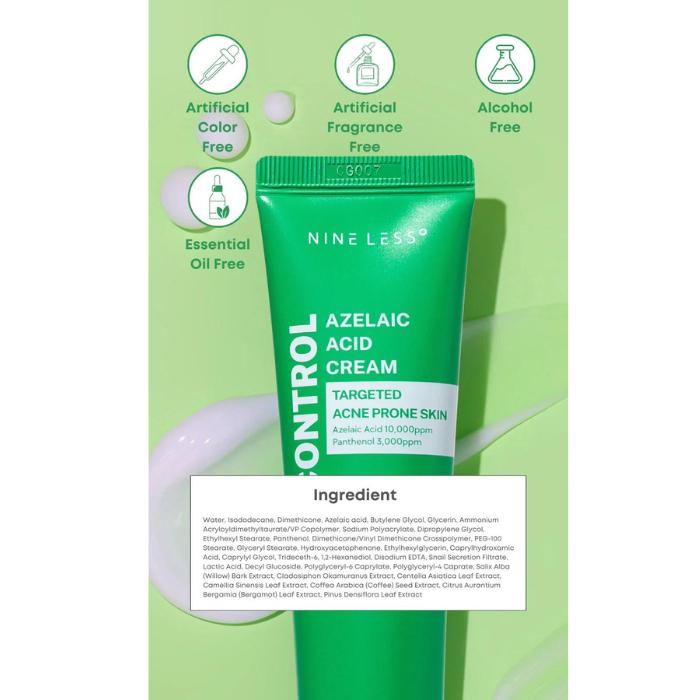 Nine Less A-Control Azelaic Acid Cream