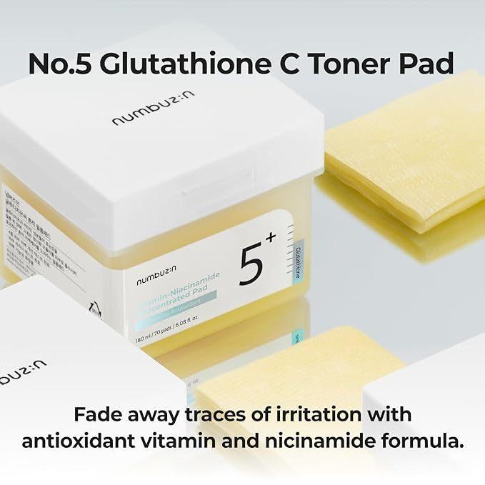 Numbuzin No.3 Radiance Glowing Jumbo Essence Pad | No.5 Vitamin-Niacinamide Concentrated Pad