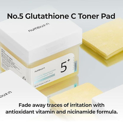 Numbuzin No.3 Radiance Glowing Jumbo Essence Pad | No.5 Vitamin-Niacinamide Concentrated Pad