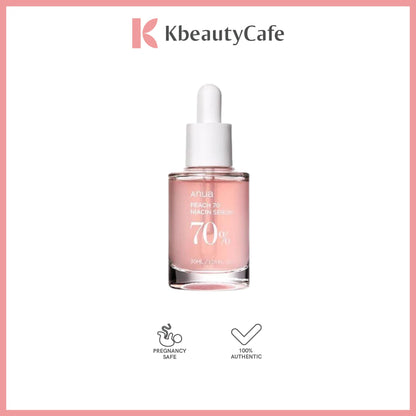 Anua Peach 70% Niacin Serum 30ml / Peach 77 Niacin Conditioning Milk / Essence Toner