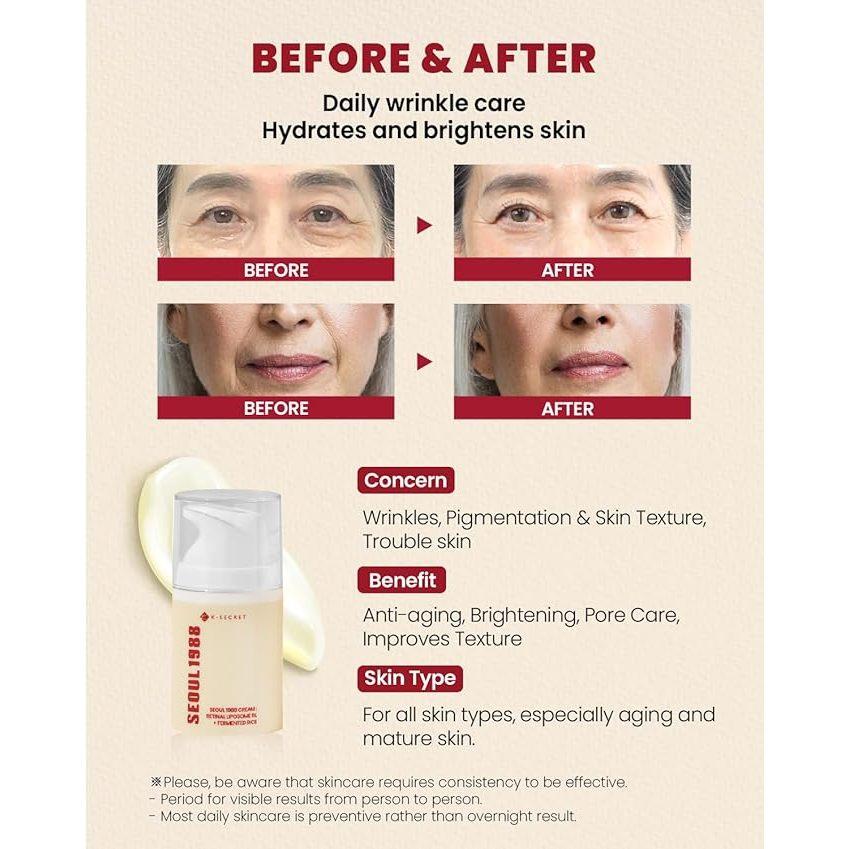 SEOUL 1988 Cream : Retinal Liposome 1% + Fermented Rice