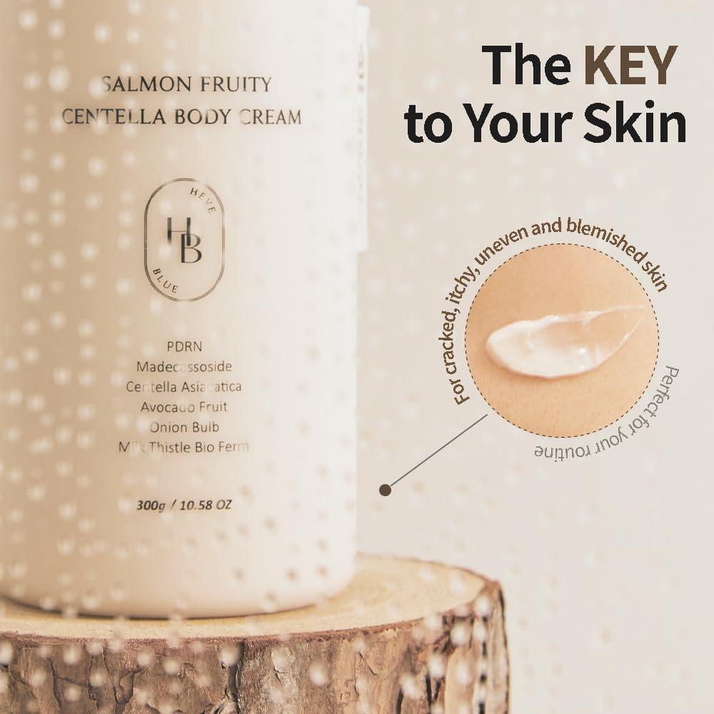 Heveblue Salmon Fruity Centella Body Cream 300g