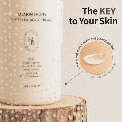 Heveblue Salmon Fruity Centella Body Cream 300g
