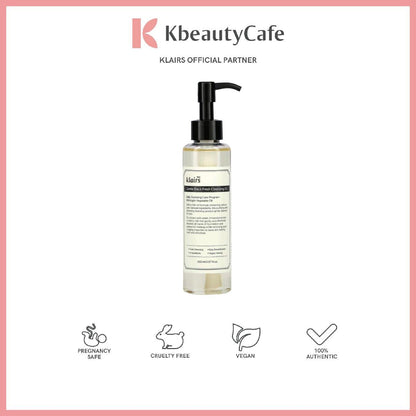 Klairs Gentle Black Deep or Fresh Cleansing Oil - Gently Removes Sunscreen and Makeup