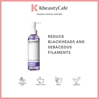 Frankly Deep Cleansing Oil – Makeup Remover & Pore Cleanser for Oily & Acne-Prone Skin