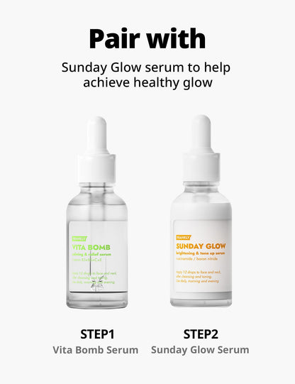 Frankly Vita Bomb Calming & Relief Serum - 5% Niacinamide Serum - Serum For Dark Spots, Hydration